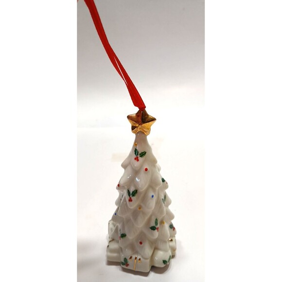 Formalities Baum Bros Holly Collection Porcelain Christmas Tree Ornament P6 - Picture 4 of 6